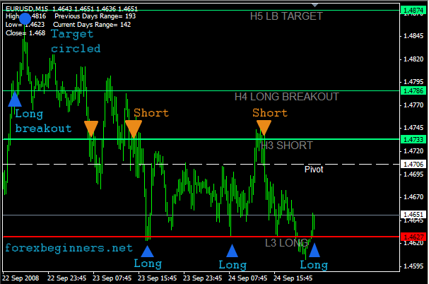 Forex trading with Camarilla equation levels